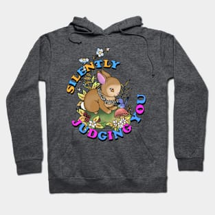 Silently Judging You Rabbit Hoodie